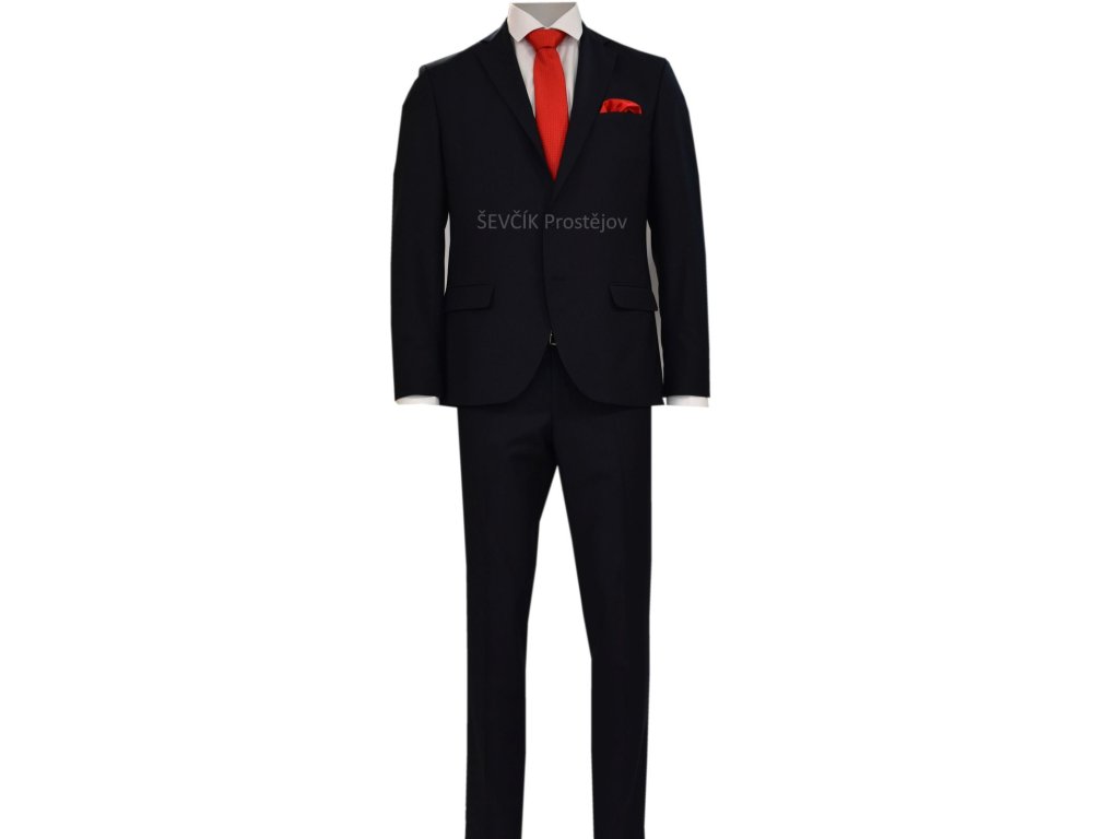 Pánský oblek modrý s elastanem - EZ190