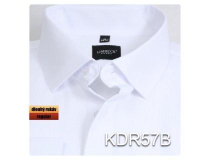 Pánská košile bílá s proužkem - KDR57