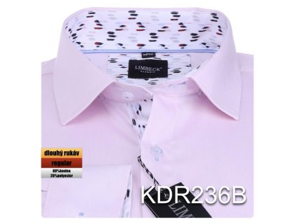 Pánská košile růžová jemná - KDR236