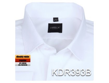 Pánská košile bílá se strukturou - KDR393