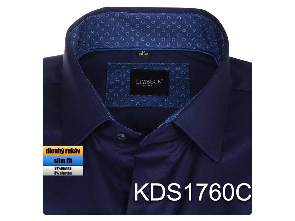 KDS1760 košile tmavo-modrá