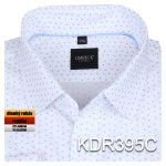 Pánská košile bílá s jemným vzorem - KDR395