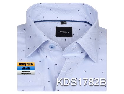 1-KDS1782 modrá s jemným vzorem