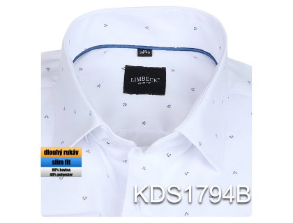 1-KDS1794 bílá a modrý vzor