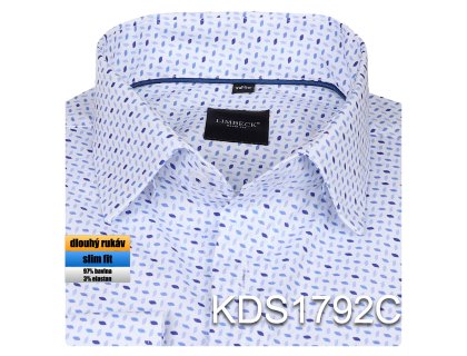 1-KDS1792 Bílá s jemným vzorem