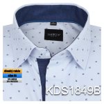 0-KDS1849 Košile světle modrá se vzorem