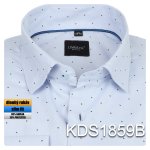 0-KDS1859 Košile modrá se vzorem