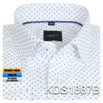 0-KDS1887 Košile bílá se vzorem