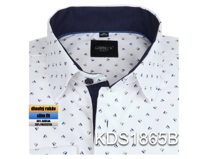 0-KDS1865 Bílá se vzorem diamant