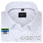 1-KKS617 Košile bílá vzor