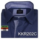 1-KKR202 Košile modrá se vzorem