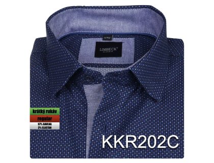 1-KKR202 Košile modrá se vzorem