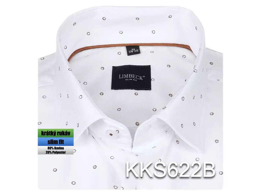 1-KKS622 Bílá s hnědými vzory