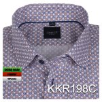198 Košile hnědo-modrý vzor