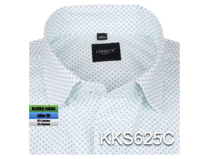 1-KKS625 Bílá se zeleným vzorem