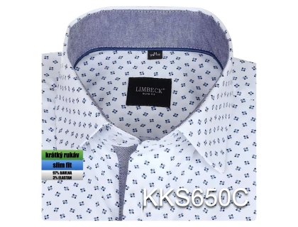1-KKS650 Bílá s modrým vzorem