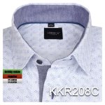 1-KKR208 Světle modrá s jemným vzorem