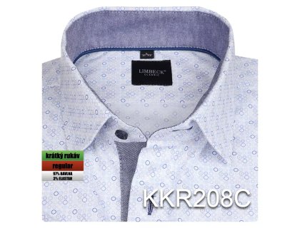1-KKR208 Světle modrá s jemným vzorem