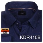 Pánská košile modrá se vzorem - KDR410