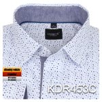 Pánská košile bílá se vzorem - KDR453