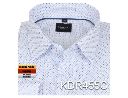 0-KDR455 Košile s jemným vzorem