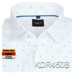 Pánská košile bílá s jemným vzorem - KDR450