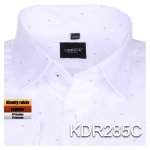Pánská košile bílá se vzorkem - KDR285