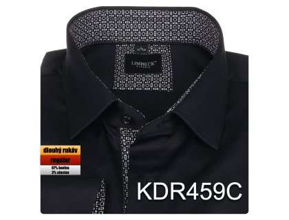 0-KDR459 Košile černá s doplňky