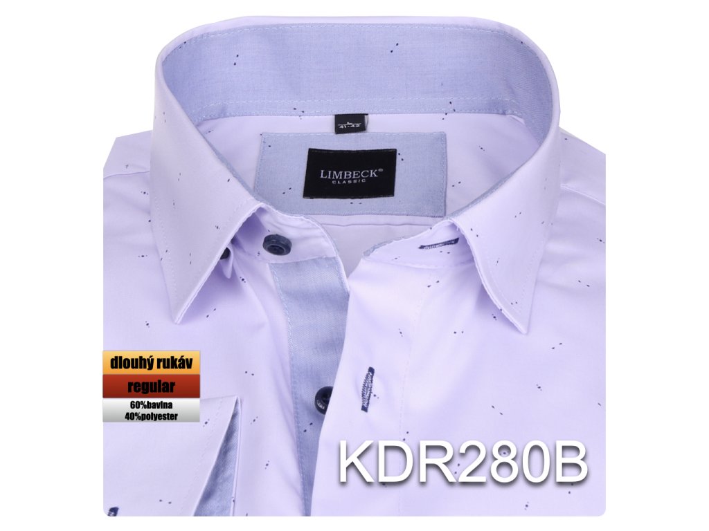 KDR280 košile fialová se vzorem