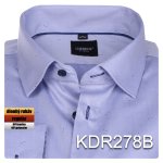 Pánská košile modrá se vzorem - KDR278