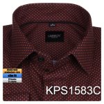 KPS1583 bordo s jemným vzorem