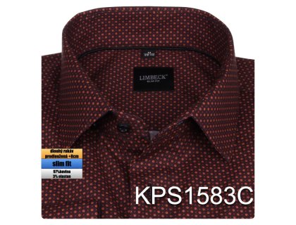 KPS1583 bordo s jemným vzorem