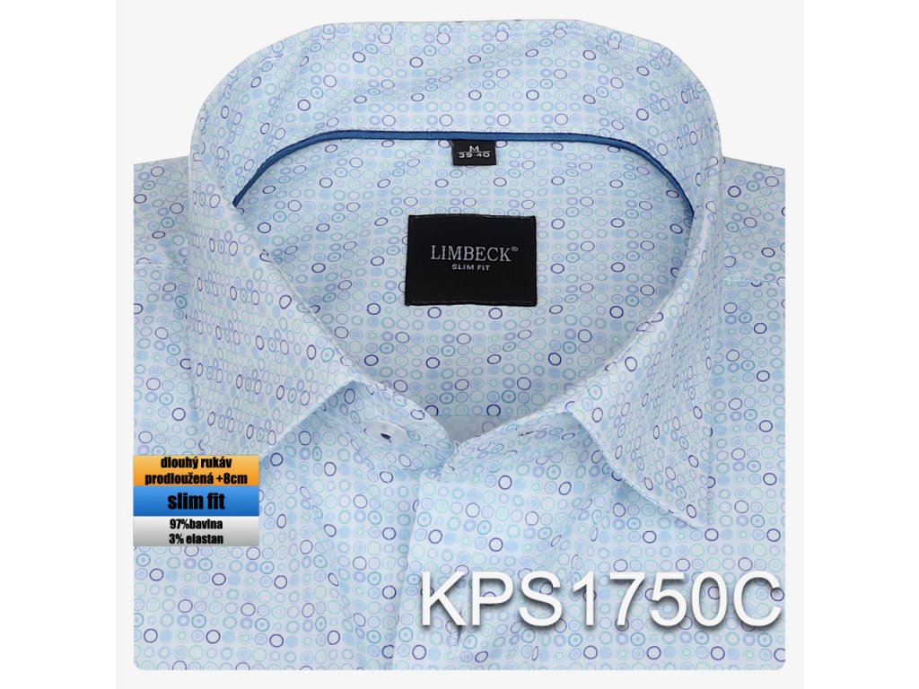 1-KPS1750 košile s kroužkovým vzorem