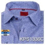 KPS1336 Košile modrý vzor