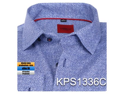 KPS1336 Košile modrý vzor