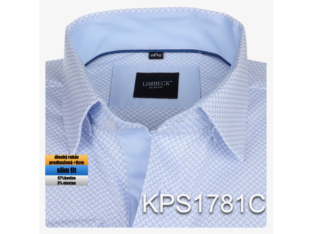 1-KPS1781 Modrá světlá se vzorem