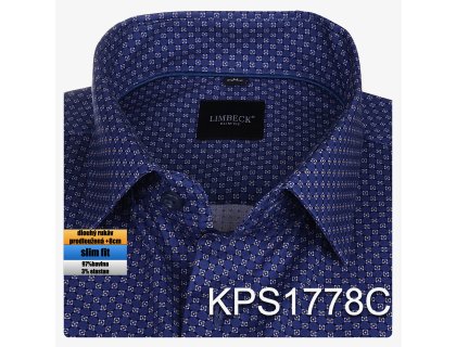 1-KPS1778 tmavomodrá se vzorem