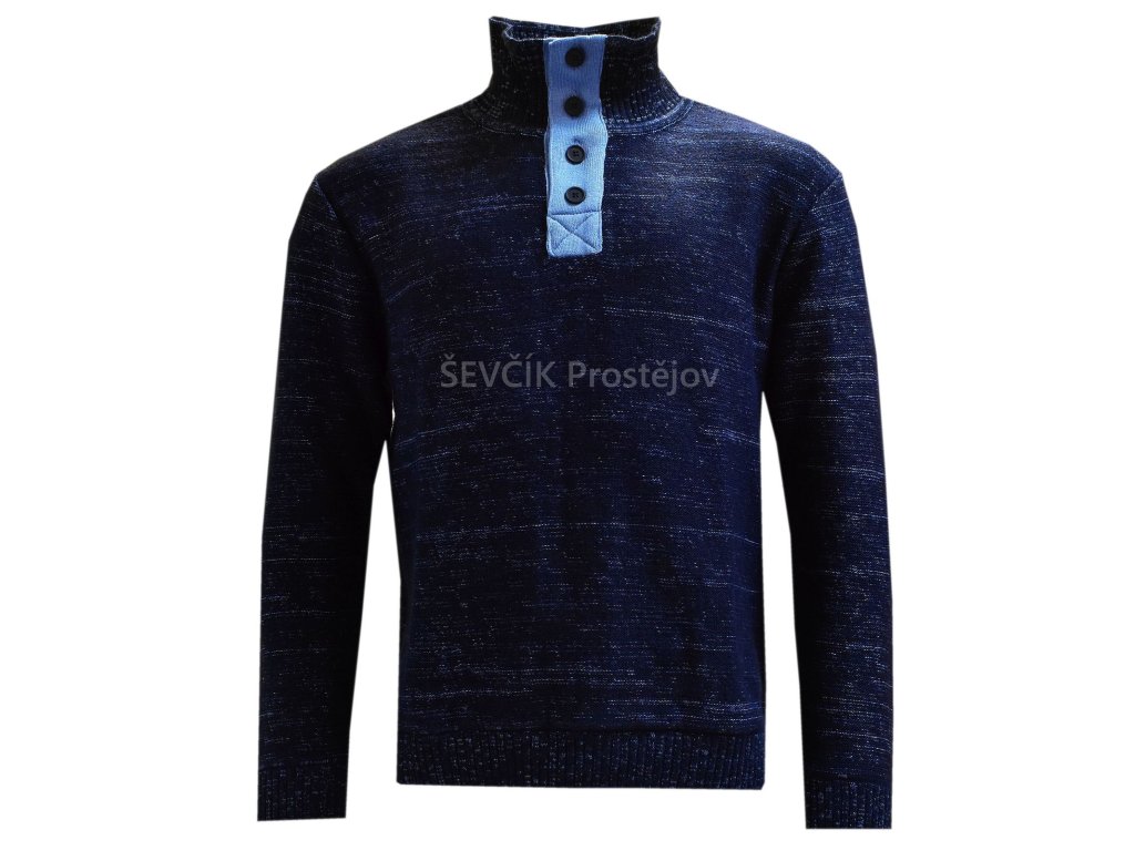 2299 modrý knoflíkový