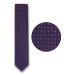 Kravata modrá tmavá s červenou