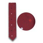 Kravata vínová s tečkami