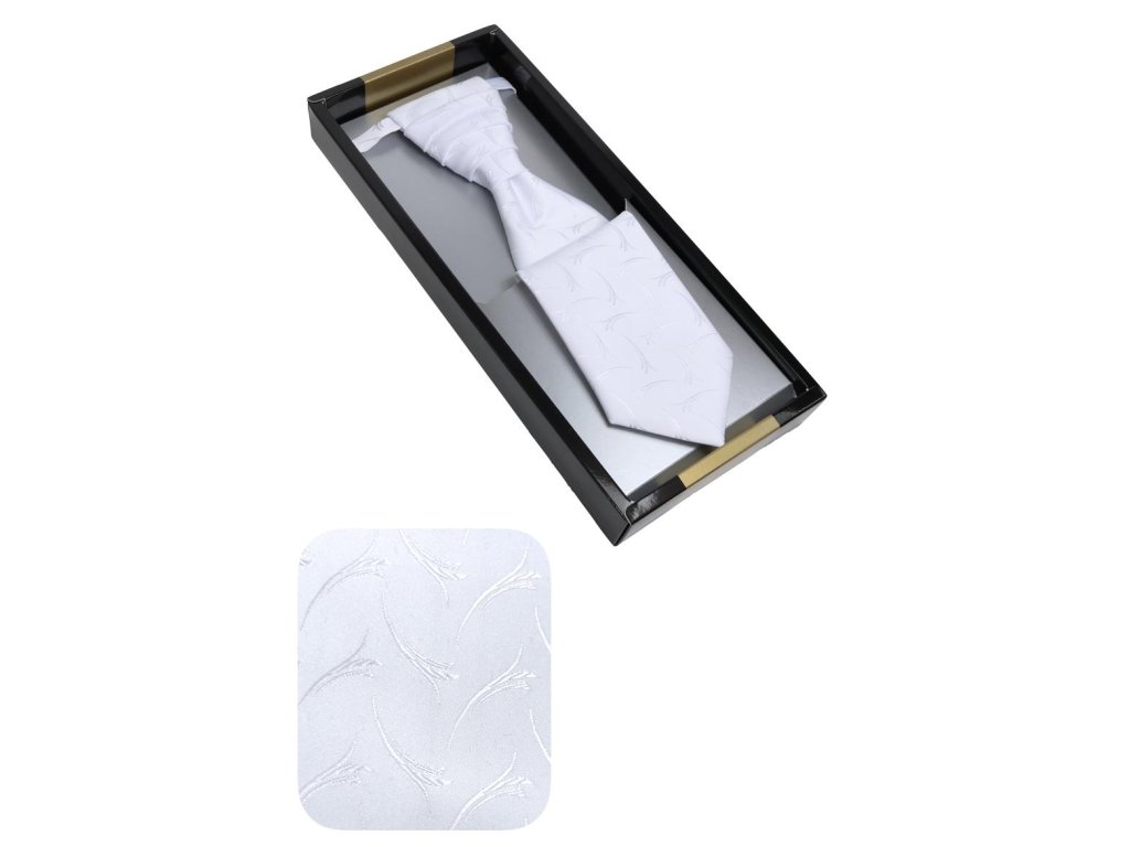 Svatební kravata bílá