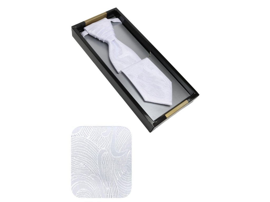 Svatební kravata bílá