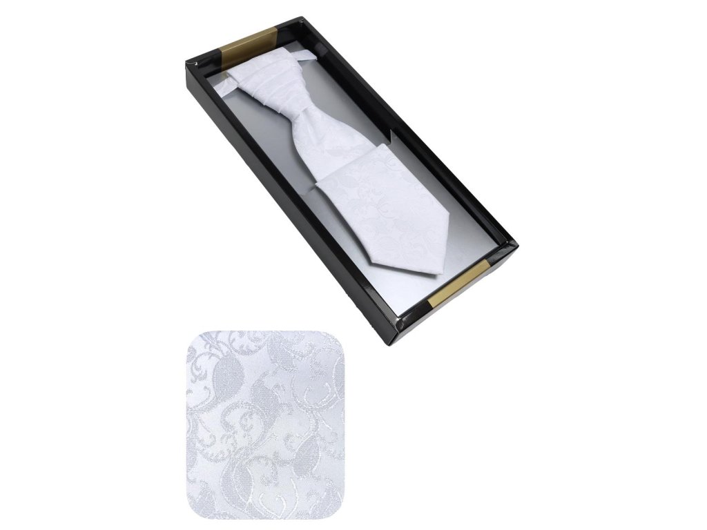 Svatební kravata bílá