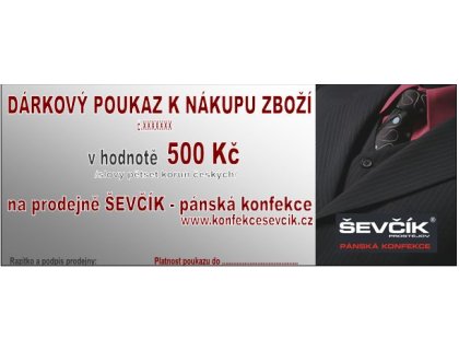 Dárkový poukaz 500,-Kč