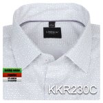 Pánská košile šedá se vzorem - KKR230