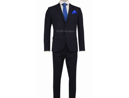 Pánský oblek modrý tmavý - EZ195
