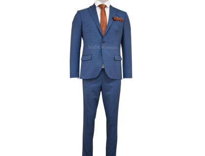 Pánský oblek modrý světlý - EZ196