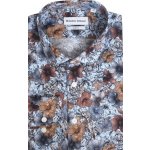 Pánská košile květy hnědé - R05