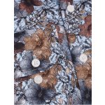 Pánská košile květy hnědé - R05