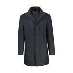 Kabát pánský modrý se vzorem LERROS